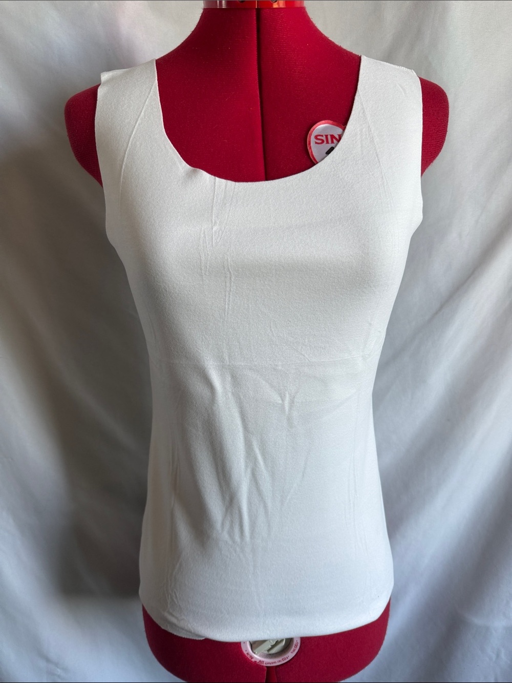 Scoop Neck White Tank Top